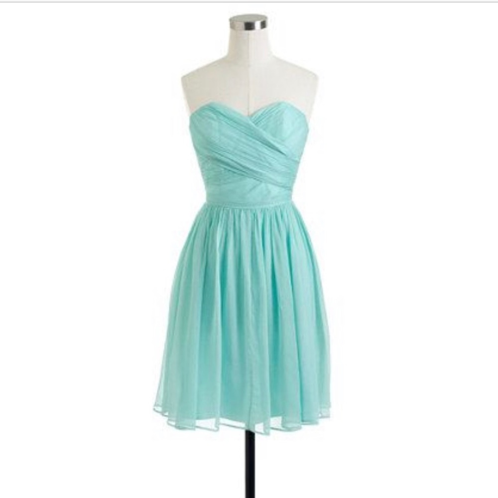 J crew silk chiffon dress in size 4P